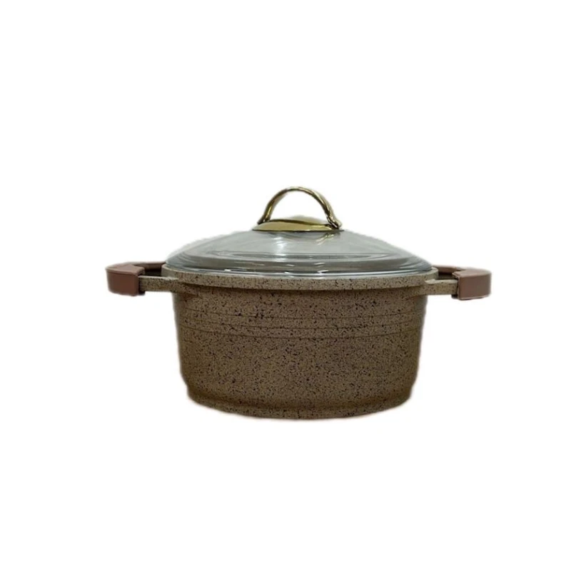 Кастрюля Canali, чугун/гранит, коричневая, 20 см