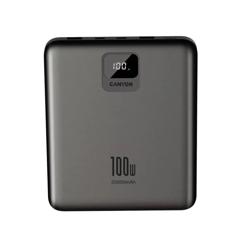 Внешний аккумулятор Canyon PB-2008 20000mAh PD100W Dark Grey (CNE-CPB2008DG) Внешний аккумулятор Canyon PB-2008 20000mAh PD100W Dark Grey (CNE-CPB2008DG)