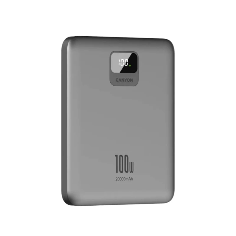Внешний аккумулятор Canyon PB-2008 20000mAh PD100W Dark Grey (CNE-CPB2008DG) Внешний аккумулятор Canyon PB-2008 20000mAh PD100W Dark Grey (CNE-CPB2008DG)