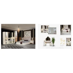 Спальный гарнитур Stil Mebel Hira AL-08, бежевый Спальный гарнитур Stil Mebel Hira AL-08, бежевый