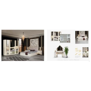 Спальный гарнитур Stil Mebel Hira AL-08, бежевый Спальный гарнитур Stil Mebel Hira AL-08, бежевый