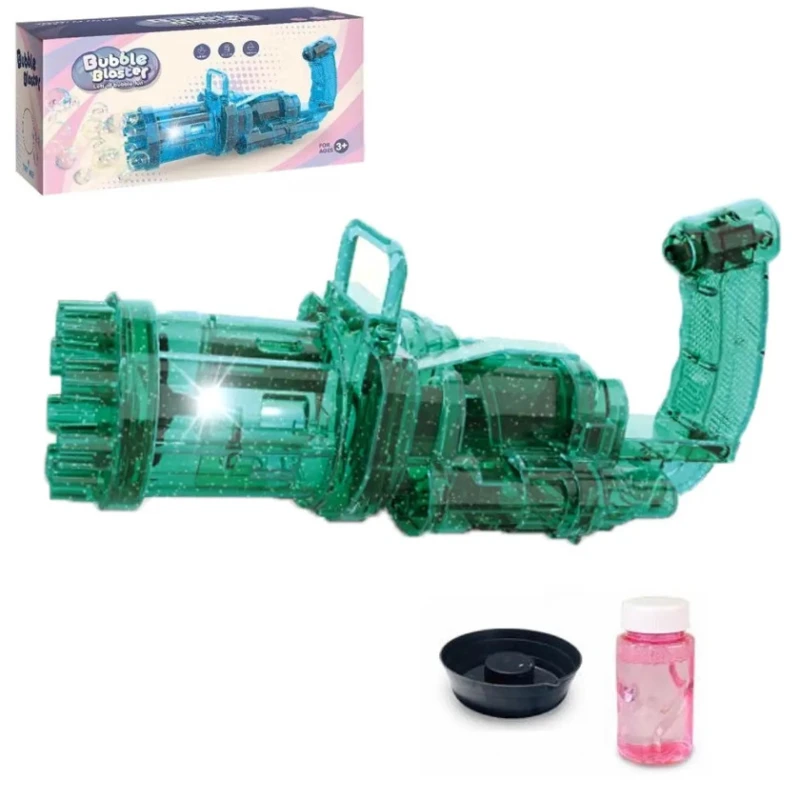Пузырьковый бластер BGR-01RAX, 8 дюймов, машина для мыльных пузырей со светом и звуком, прозрачный, 20,1 x 9,8 x 7,2 см