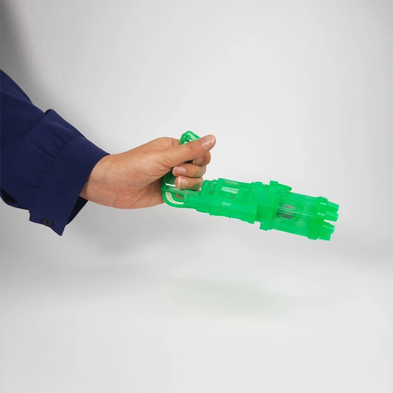 Пузырьковый бластер BGR-01RAX, 8 дюймов, машина для мыльных пузырей со светом и звуком, прозрачный, 20,1 x 9,8 x 7,2 см