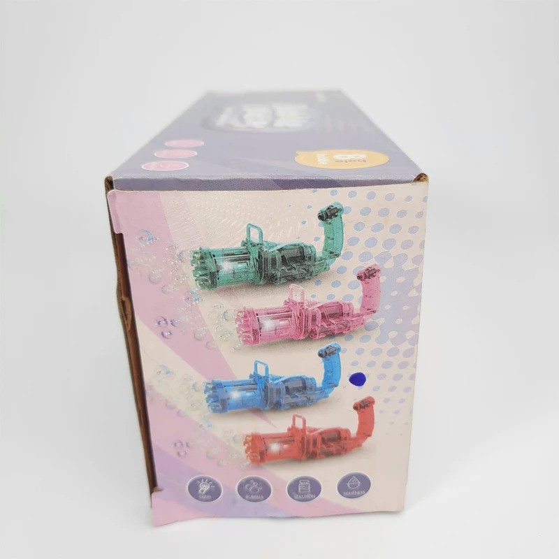 Пузырьковый бластер BGR-01RAX, 8 дюймов, машина для мыльных пузырей со светом и звуком, прозрачный, 20,1 x 9,8 x 7,2 см