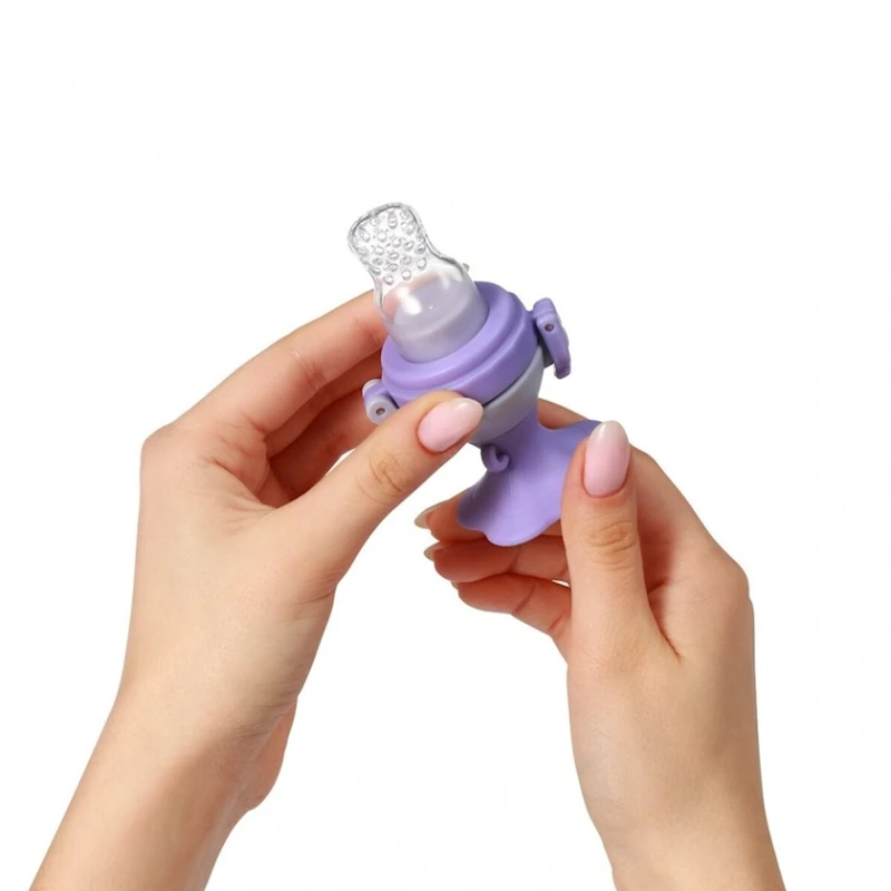 Ниблер Babyono Flower 1542, 5.5x10 см, силикон/полипропилен, фиолетовый Ниблер Babyono Flower 1542, 5.5x10 см, силикон/полипропилен, фиолетовый