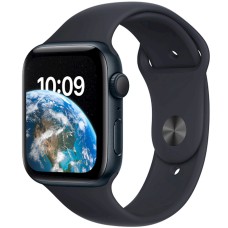 Ağıllı saat Apple Watch SE GPS 44mm Midnight Aluminium Case with Midnight Sport Band - S/M (MRE73QR/A)