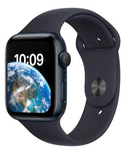 Ağıllı saat Apple Watch SE GPS 44mm Midnight Aluminium Case with Midnight Sport Band - S/M (MRE73QR/A)