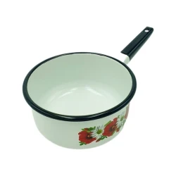 Ковш эмалированный 1.5 л, декор, белый Ковш эмалированный 1.5 л, декор, белый