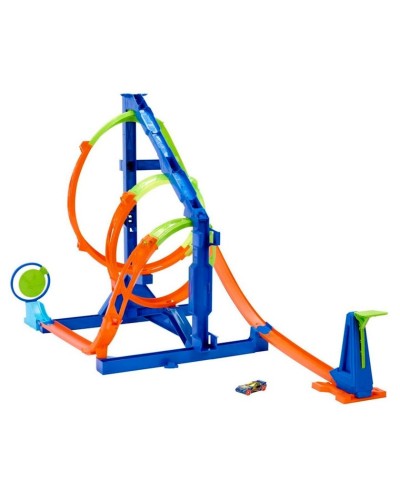 Oyun dəsti Hot Wheels Action Corkscrew Twist HMX41 Nəhəng dövrə. Dəli toqquşmalar, 6+ yaş