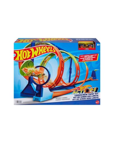 Oyun dəsti Hot Wheels Action Corkscrew Twist HMX41 Nəhəng dövrə. Dəli toqquşmalar, 6+ yaş