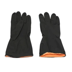 İş əlcəyi TM.25021, rezin/parça, qara