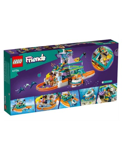 Konstruktor LEGO Friends Dəniz xilasetmə qrupunun qayığı 41734, 7+ yaş, 721 hissə