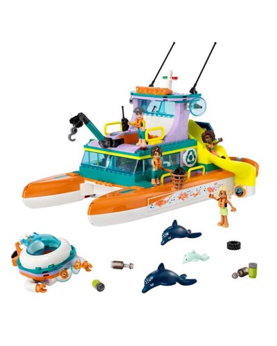 Konstruktor LEGO Friends Dəniz xilasetmə qrupunun qayığı 41734, 7+ yaş, 721 hissə