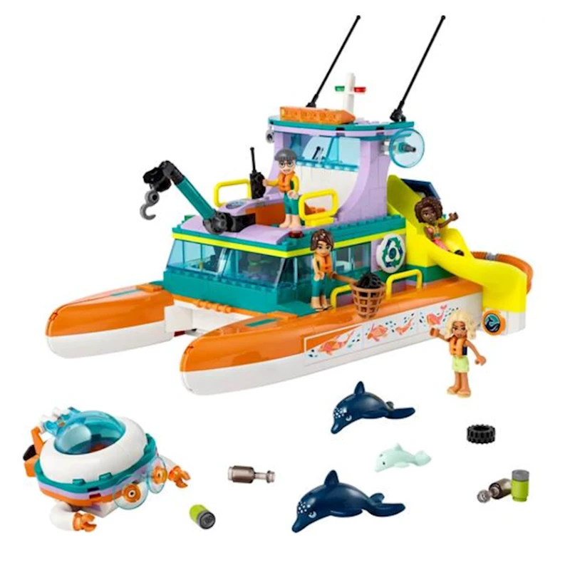 Конструктор LEGO Friends Лодка морской спасательной бригады 41734, 7+ лет, 721 элемент