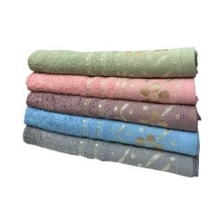 Набор банных полотенец MiraNova 017, хлопок, разноцветный, 70x140 см, 5 шт