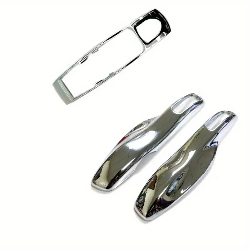 Açar qabı avtomobil açarları üçün Porsche Cayenne/Panamera/Macan/911 üçün, premium, parlaq gümüşü xrom Açar qabı avtomobil açarları üçün Porsche Cayenne/Panamera/Macan/911 üçün, premium, parlaq gümüşü xrom