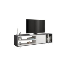 TV üçün tumba Ev Plus 12115876, LDSP, antrasit/ağ, 180x35x45 sm