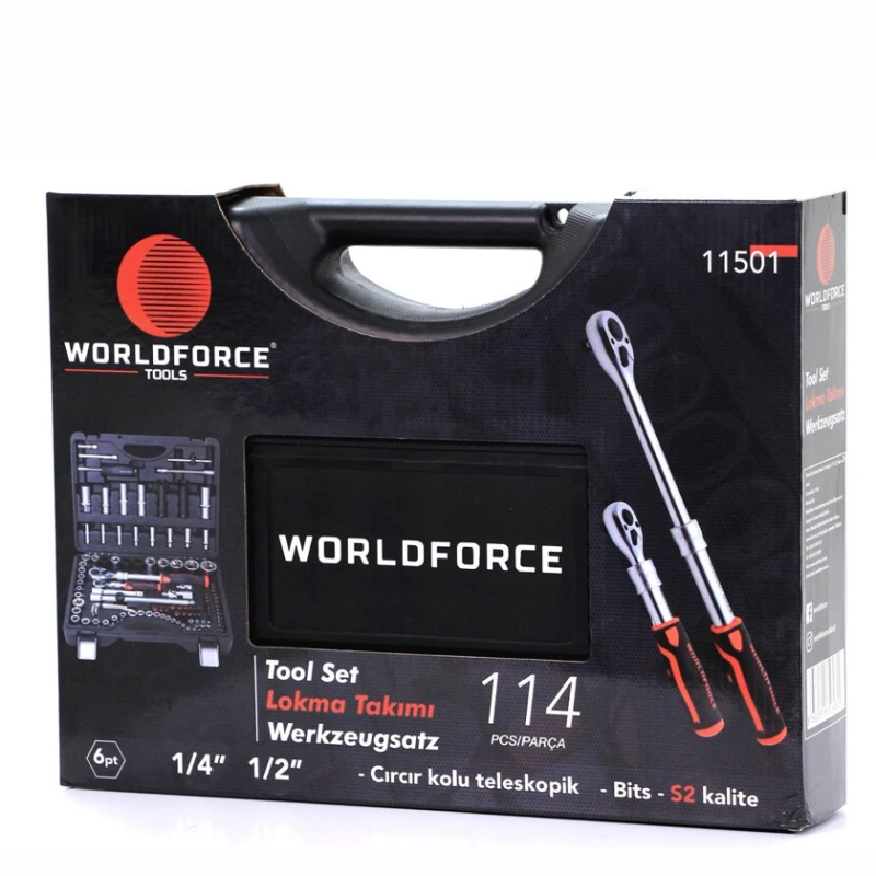 Əl aləti dəsti Worldforce 11501, 114 parça