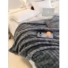 Örtük Luxe Cotton 000746, ikinəfərlik, 200x230 sm, tünd boz