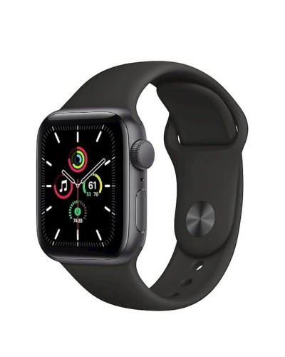 Smart-saat Apple Watch SE GPS 40mm Space Gray Aluminium Case with Black Sport Band (MYDP2GK/A)