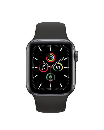 Smart-saat Apple Watch SE GPS 40mm Space Gray Aluminium Case with Black Sport Band (MYDP2GK/A)