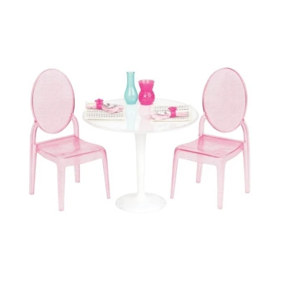 Набор мебели Our Generation Стол и стулья BD37268Z, пластик/текстиль, 3+, розовый