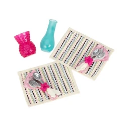 Набор мебели Our Generation Стол и стулья BD37268Z, пластик/текстиль, 3+, розовый