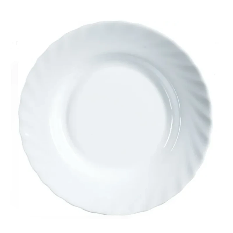 Тарелка суповая Luminarc Trianon круглая, 23 см, стекло, белый Тарелка суповая Luminarc Trianon круглая, 23 см, стекло, белый