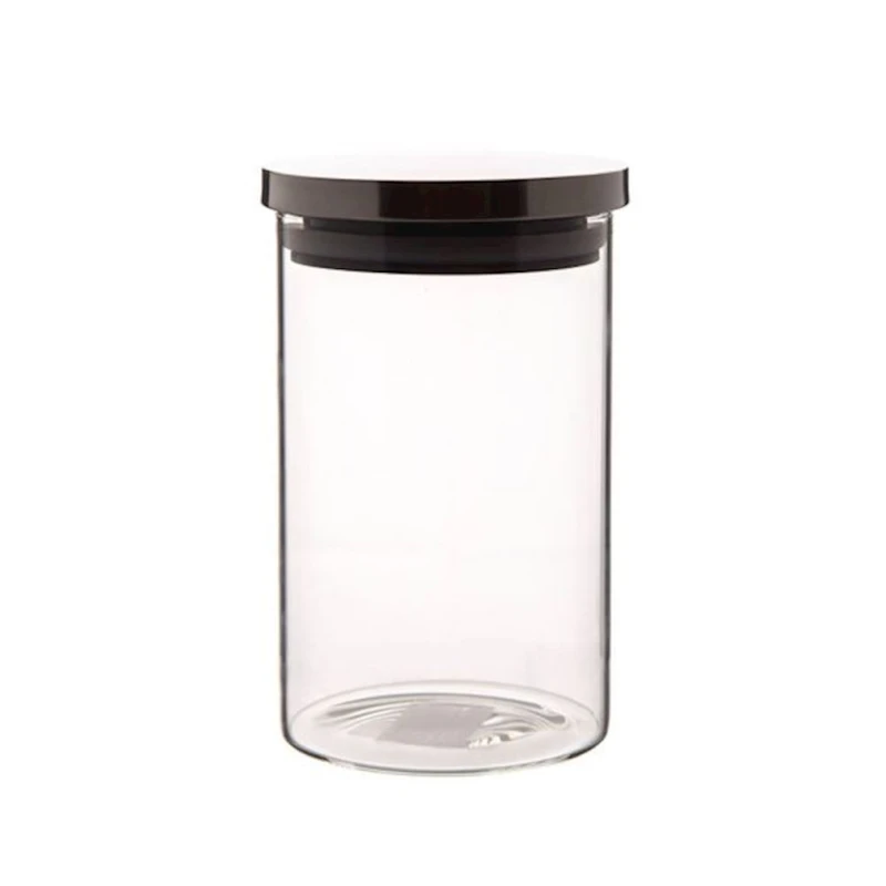 Банка для хранения Hom-Me 105741, 9.5x15 cм, стекло/металл, прозрачный