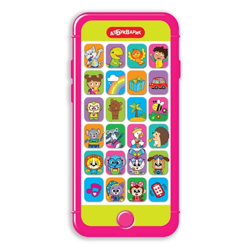 Игровой телефон Азбукварик Веселое диско, пластик, разноцветный
