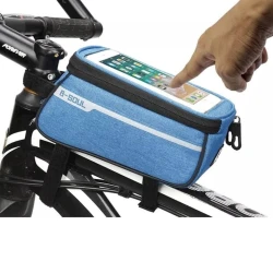 Велосумка с держателем для телефона B-Soul BS-0100, голубая