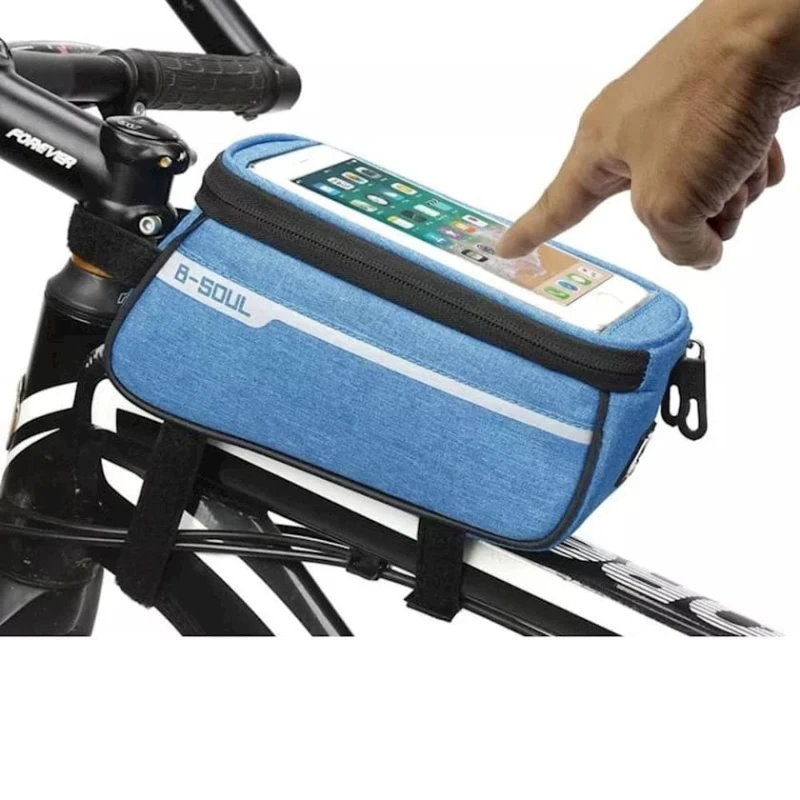 Велосумка с держателем для телефона B-Soul BS-0100, голубая Велосумка с держателем для телефона B-Soul BS-0100, голубая