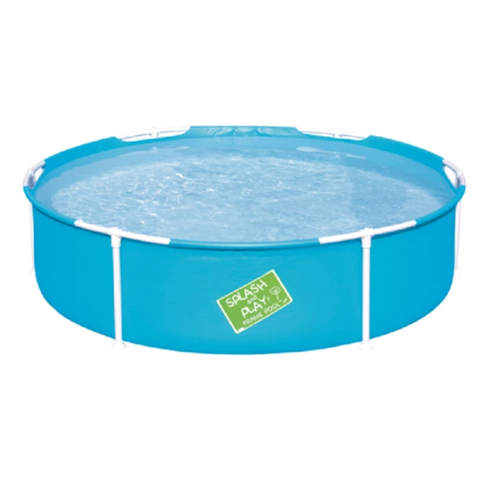 Детский каркасный бассейн Bestway 56283, круглый, голубой, диаметр 152 см, глубина 38 см, объем 580 л Детский каркасный бассейн Bestway 56283, круглый, голубой, диаметр 152 см, глубина 38 см, объем 580 л
