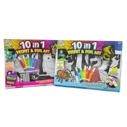 Rəngləmə albomu dəsti RMS International Velvet and Foil 10-in-1, 5+ yaş, məhsul çeşiddə