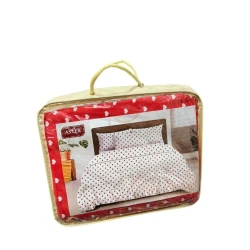 Комплект постельного белья MiraNova SF-446, двуспальный, хлопок, красный/белый