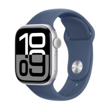 Ağıllı saat Apple Watch Series 10 GPS 42mm Silver Aluminium Case with Denim Sport Band - S/M (Rəsmi zəmanət)