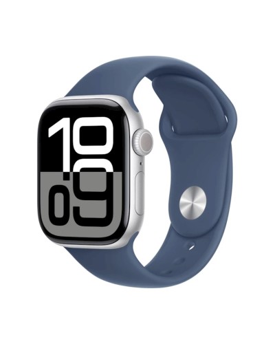 Ağıllı saat Apple Watch Series 10 GPS 42mm Silver Aluminium Case with Denim Sport Band - S/M (Rəsmi zəmanət)