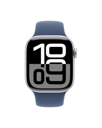 Ağıllı saat Apple Watch Series 10 GPS 42mm Silver Aluminium Case with Denim Sport Band - S/M (Rəsmi zəmanət)