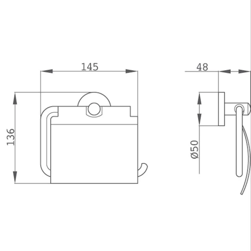 Держатель для туалетной бумаги Teka Alaior 17072020G2, с крышкой, золотистый