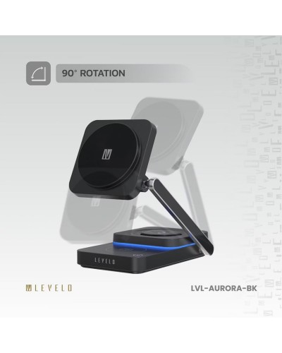 Simsiz enerji toplama cihazı Levelo Wireless Charger 3 in 1 Aurora