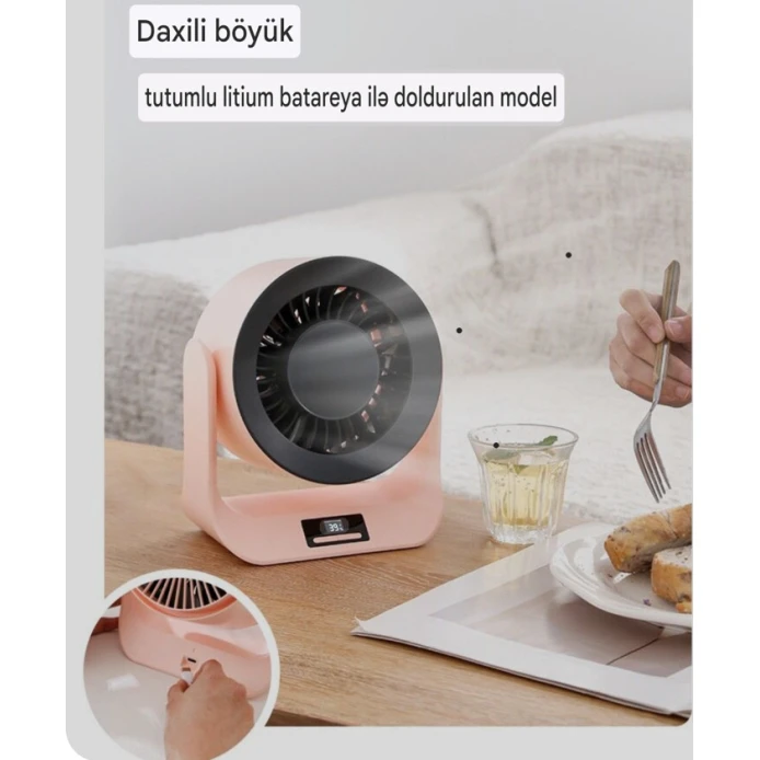 Çəhrayı rəngdə masaüstü, avtomobil üçün uyğun, USB batareyası masaüstü fan / mini ventilyator Çəhrayı rəngdə masaüstü, avtomobil üçün uyğun, USB batareyası masaüstü fan / mini ventilyator