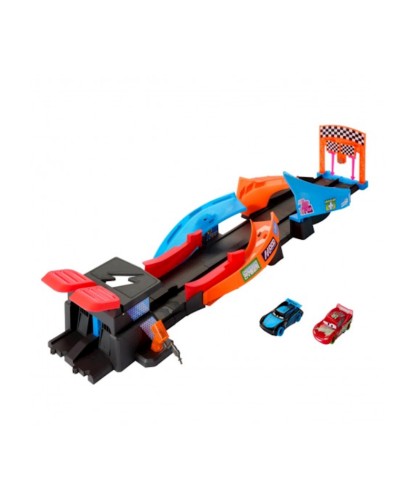 Avtotrek Disney Pixar Cars Glow Racers Launch, 4+ yaş, rəngbərəng