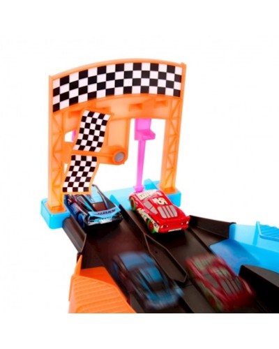 Avtotrek Disney Pixar Cars Glow Racers Launch, 4+ yaş, rəngbərəng