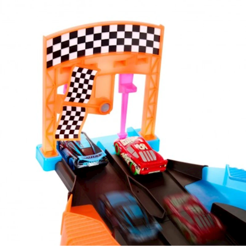 Автотрек Disney Pixar Cars Glow Racers Launch, 4+ лет, разноцветный