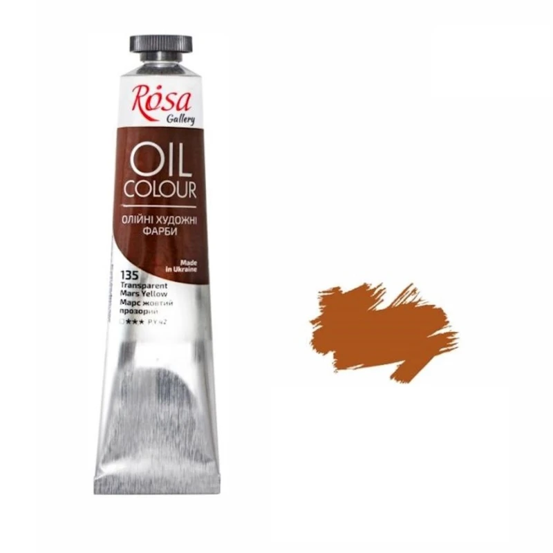 Краска масляная Rosa Gallery, 135 Transparent Mars Yellow, 45 мл