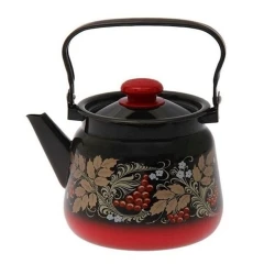 Чайник для кипячения воды СтальЭмаль С2716.38, 3500 мл, эмалированная сталь, черный Чайник для кипячения воды СтальЭмаль С2716.38, 3500 мл, эмалированная сталь, черный