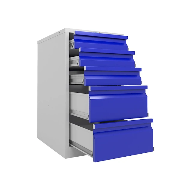 Тумба для инструментов Profi W WD-5, 840x460x640 мм, серая/синяя