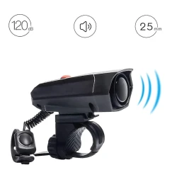 Сигнал для велосипеда 0019, электронный, пластик, черный