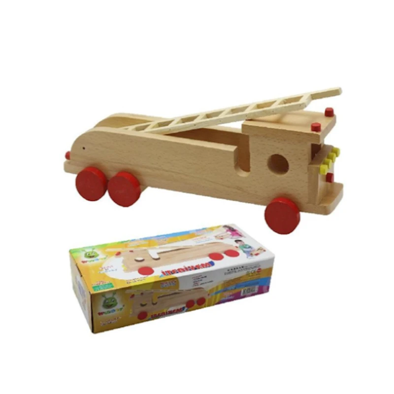 Деревянная игрушка Woodoy Пожарная Машина 8699916500487, Коричневый