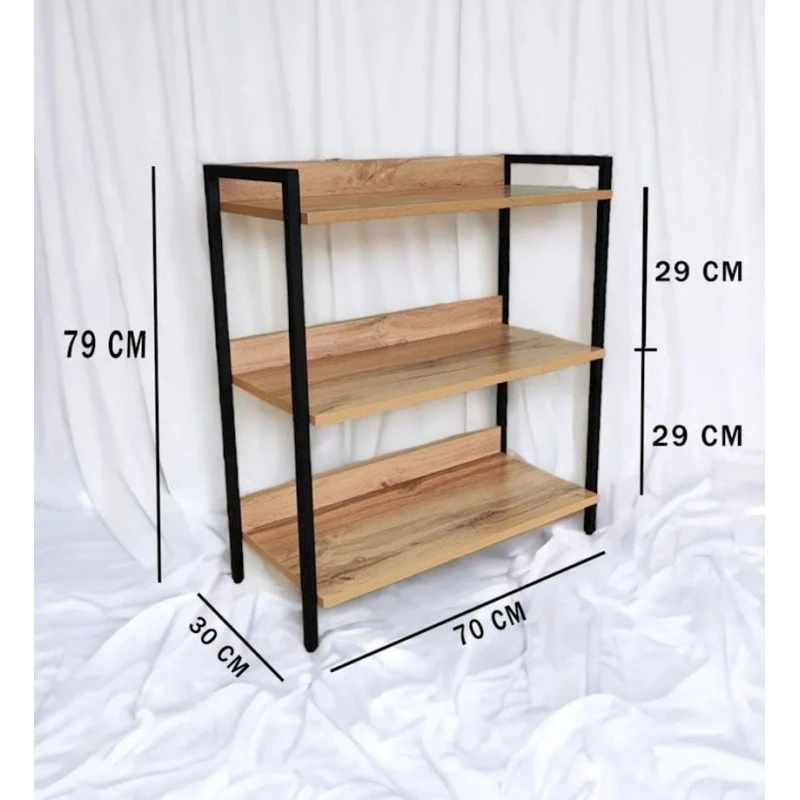 Стеллаж 3563_LoftAlisLongVotan, 70x30x79 см, ЛДСП, коричневый Стеллаж 3563_LoftAlisLongVotan, 70x30x79 см, ЛДСП, коричневый